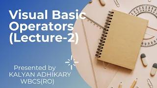 Operators in VB Lecture-2