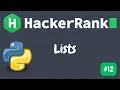 Lists Python HackerRank Solution Explained Step-by-Step Tutorial