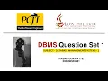Question Set 01 Database Management System Java Institute