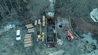 Great Hill water main tunnel North Branford CT Aerial View