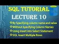Master SQL INSERT Statement Column Names Using SELECT SQL Tutorial Part 10