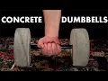 DIY Concrete Dumbbells