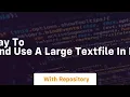 Best way to store and use a large textfile in python