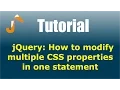 jQuery How to modify multiple CSS properties in one statement