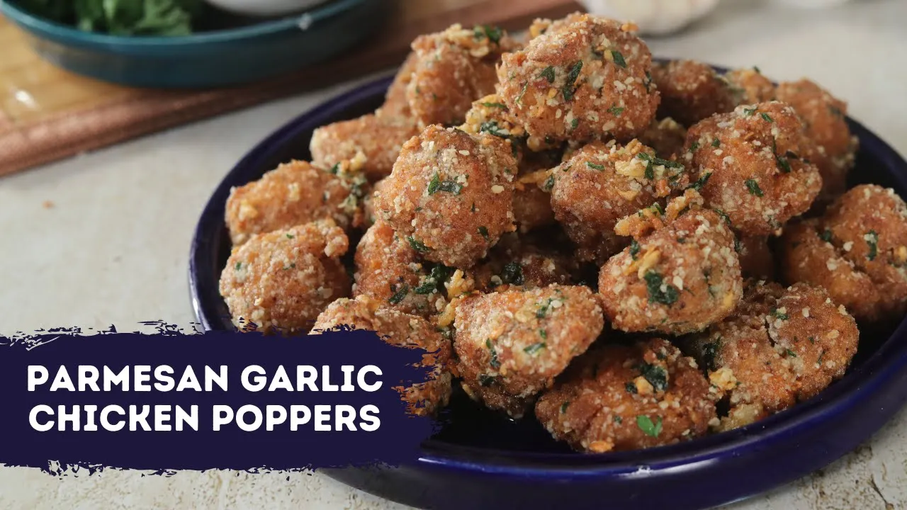 Parmesan Garlic Chicken Poppers           Sanjeev Kapoor Khazana