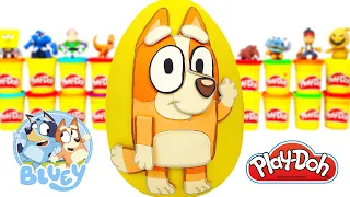 Huevo Sorpresa Gigante de Bingo de Bluey en Español Latino con Plastilina Play Doh