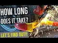 Milwaukee M-18 Cordless Grinder vs Heavy Duty Anti-Theft Wheel Lock Clamp on Landscaping Trailer