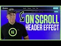 a Sticky Header on Scroll Effect in Elementor SEO Safe