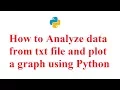 How to analyse data of txt file and plot the graph using Python