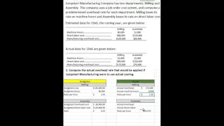 Normal vs Actual Costing requirement 2 fixed
