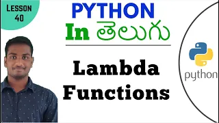 Lambda Functions in python in Telugu Learn Python in Telugu Lesson - 40