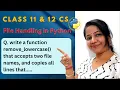 Python file handling read and write using two files File input and output in Python