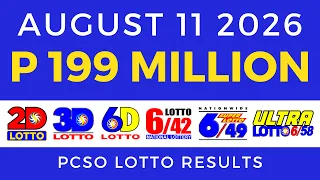 Lotto Result Today 9PM August 11 2026 PCSO