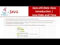 Java util Date Introduction Java Date and Time Date and Time in java