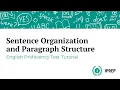Sentence Organization and Paragraph Structure - English Proficiency Test Tutorial