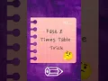 Fast 8 Times Table Trick