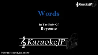 Download Words (Karaoke) - Boyzone MP3