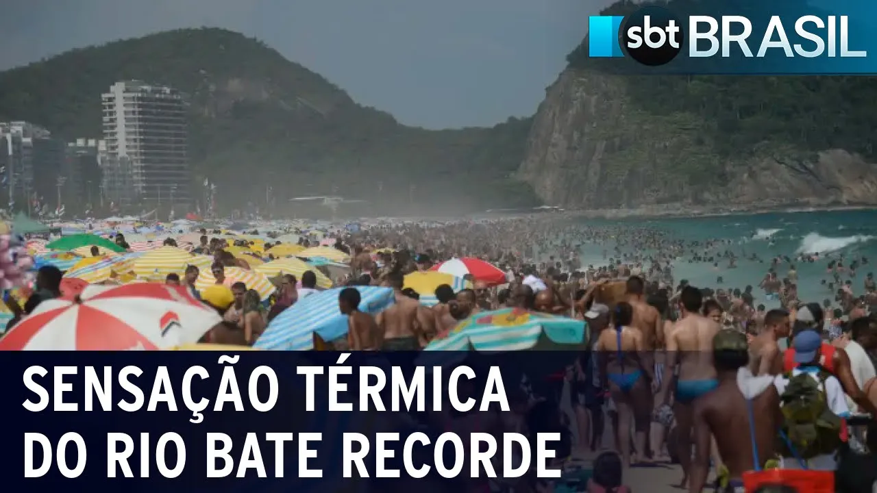 Rio chega aos 58º e bate recorde de temperatura | SBT Brasil (14/11/23)