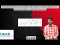 REQUIREMENTS ANALYSIS Msc in INTERDISCIPLINARY ENGINEERING TRIER UNI OF APPLIED SCIENCE EP 109