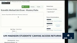 UW-Madison students access to Canvas returns