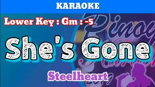 Download She's Gone by Steelheart (Karaoke : Male Key : -5 : Gm) MP3