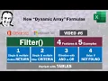 Excel Dynamic Array Functions FILTER function easy Explained 4 concepts in 5 examples