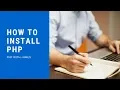 How to install PHP XAMPP installation on windows