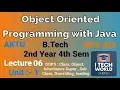 OOPs with Java Lec 06 OOPs Class Object Inheritance etc B Tech AKTU 2 Year BCS403