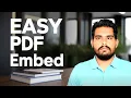 Embed PDF file in HTML Step-by-Step Guide for Beginners