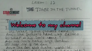 lesson 13 the tiger in the tunnel english hs asos nios