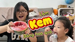 Làm Kem Bằng Hoa Quả Tươi - cái kết hết nước chấm | Susi Family TV