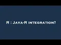 R Java-R integration
