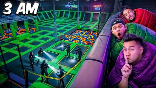 We Survived OVERNIGHT in a Trampoline Park