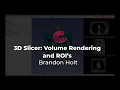 3D Slicer Volume Rendering and ROI s