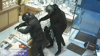 Dramatic Smash And Grab Robbery At West London Jewellers Is Caught On CCTV 