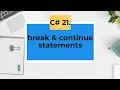 C break continue statements