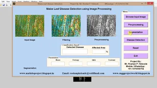 Maize Leaf Disease Detection Using Image Processing Matlab Project Code
