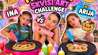 ARIJA vs INA! PALAČINKE SQUISHY ART CHALLENGE! 😱🎨