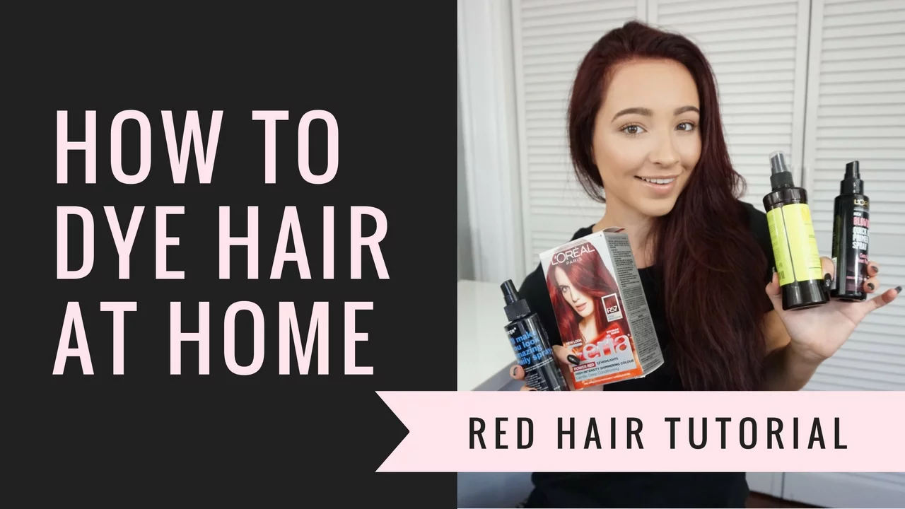 How I Dye My Hair Red at Home! ♡