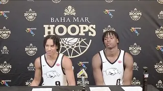 Davion Thompson Caleb Ourigou Recap Arkansas Win Over Colombia