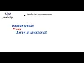 Find unique value from array in JavaScript