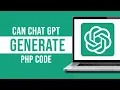 Can ChatGPT Generate PHP Code