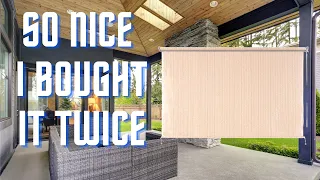 Enhance Your Patio with Coolaroo Outdoor Roller Shades UV Protection Wind Block