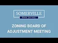 Somerville NJ - Zoning Board of Adjustment