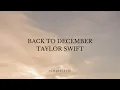 Download Lagu TAYLOR SWIFT - Back To December Lyric Video