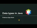 Primitive Data Types in Java Hindi Java Tutorial