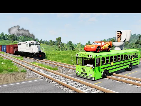 Download MP3 TRANSPORTING PIXAR CARS & FRUITS WITH COLORED & JOHN DEERE vs CLAAS vs TRACTORS - BeamNG.drive #962