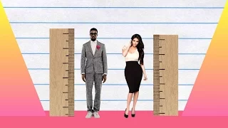 How Much Taller - Kanye West vs Kim Kardashian