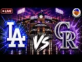 Los Angeles Dodgers vs Colorado Rockies MLB Live Stream Live Scoreboard 26