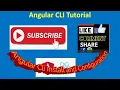 Angular Cli Install and Configuration